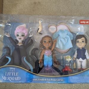 NIB Disney The Little Mermaid Ariel, Ursula & Eric Petite Gift Set
